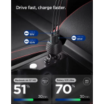 Spigen SGP Φορτιστής Αυτοκινήτου Essential 113W PD EV1133, 2xType-C Port + 1XUSB-A (18W), με καλώδιο USB-C 1μ. - ΜΑΥΡΟ - ACP09543